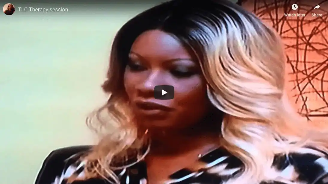 Woman with blonde ombre wig