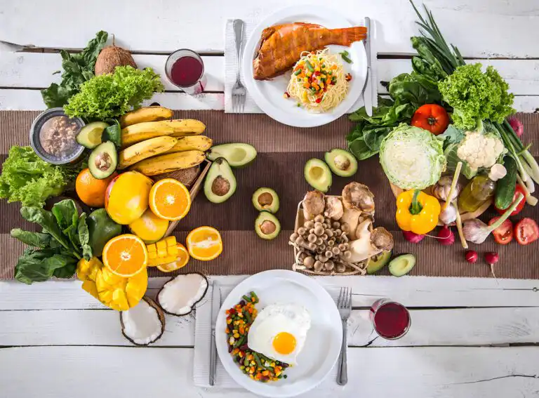 Healthy food platter arrangement
