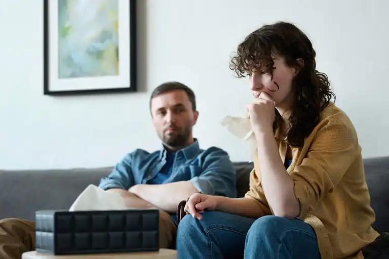 Couple in therapy session